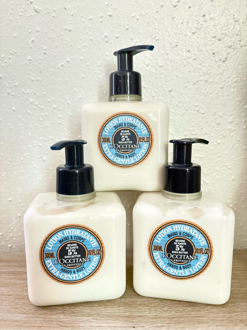 L'OCCITANE Shea Butter Lotion Trio - White with Blue Labels